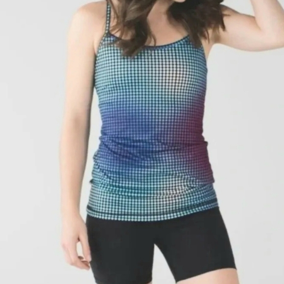 Lululemon Power Y *Luon Cosmic Dot Multi Workout Athletic Yoga Tank Top , Size 6 - Picture 1 of 10